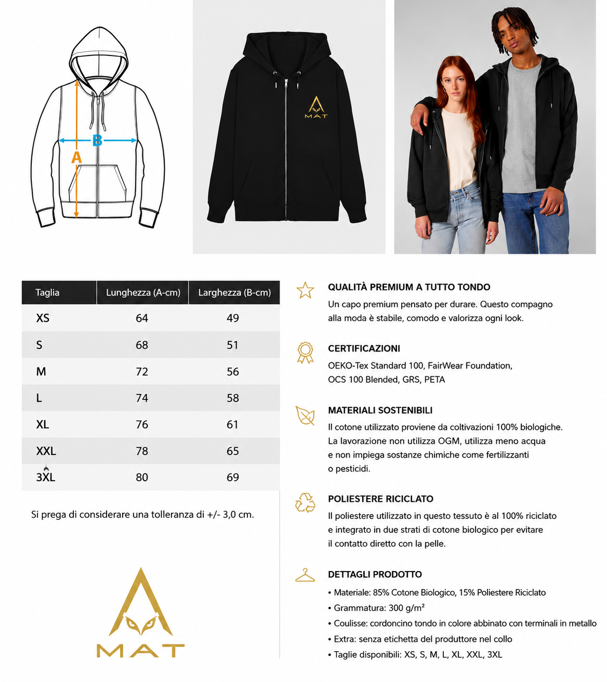 MAT FELPA ZIP OVERSIZE DISCIPLINE 02