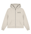 MAT LEFT A MARK — Boxy Zip Hoodie — White Sand · vista prodotto