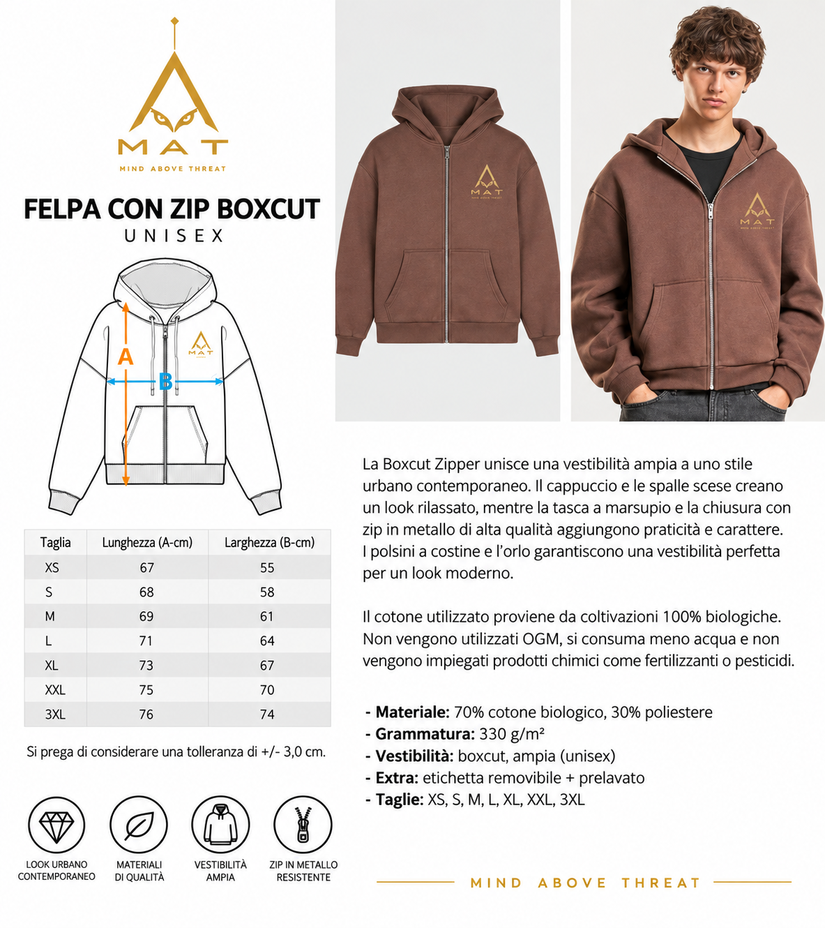 MAT OFF GRID 03 — Boxy Zip Hoodie