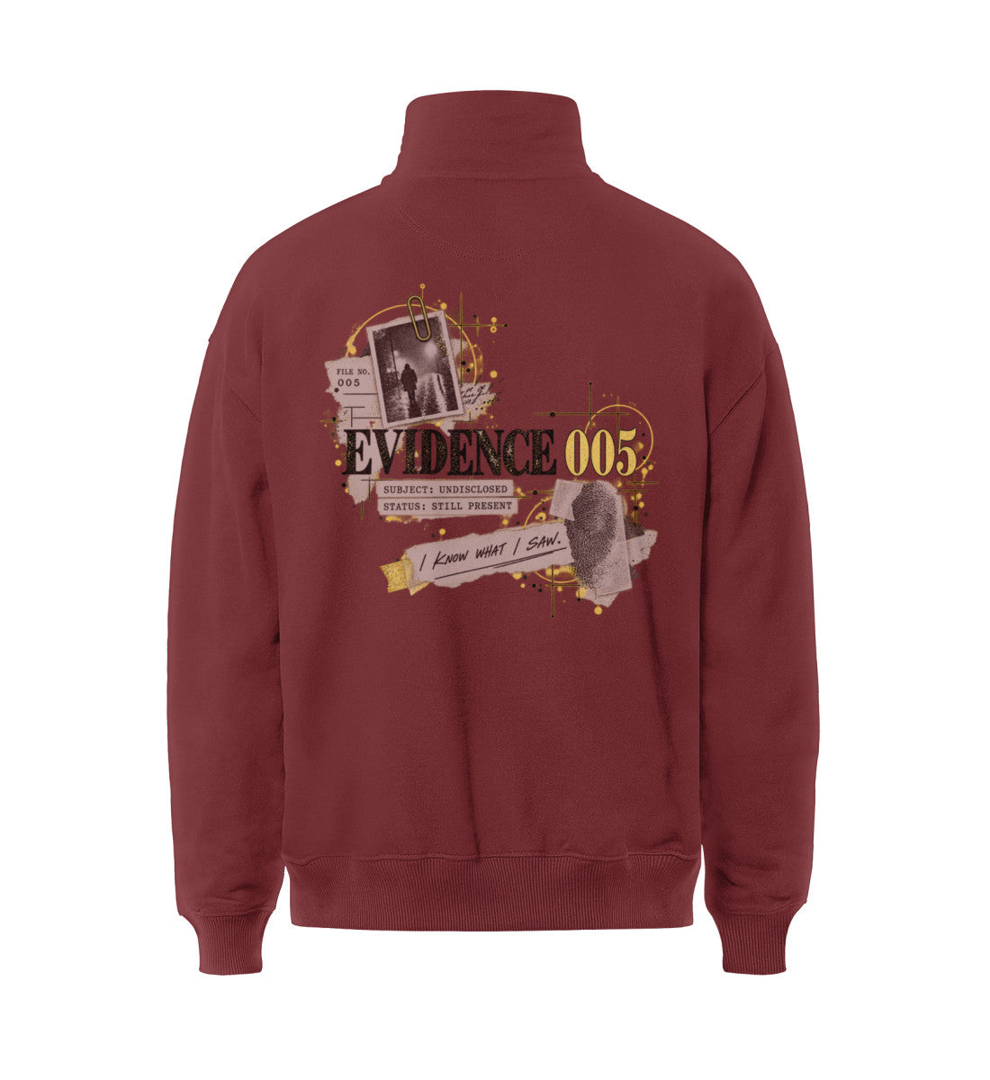 MAT EVIDENCE 005 — Half-Zip — Red Earth · vista prodotto