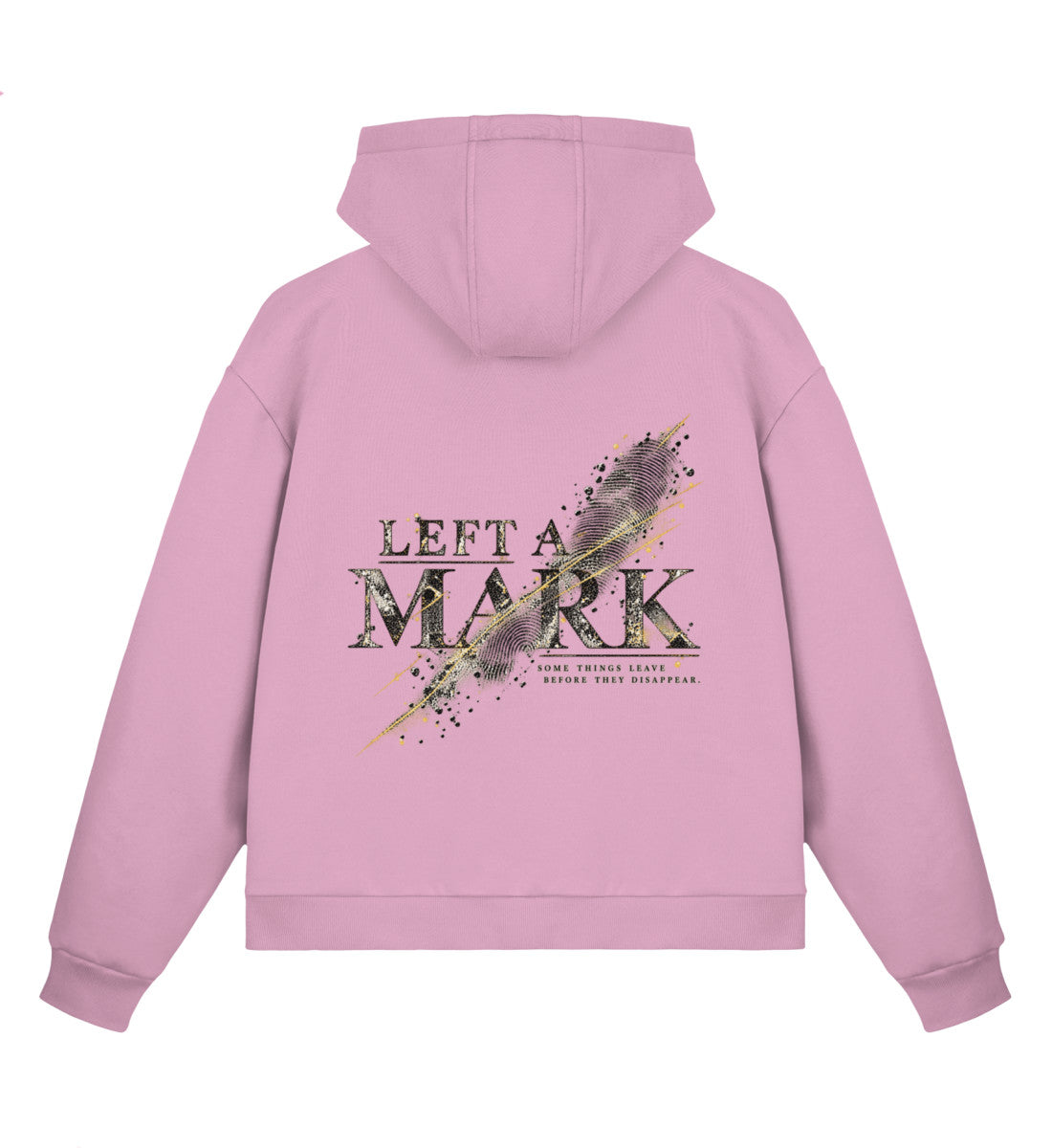 MAT LEFT A MARK — Boxy Zip Hoodie — Soft Pink · vista prodotto