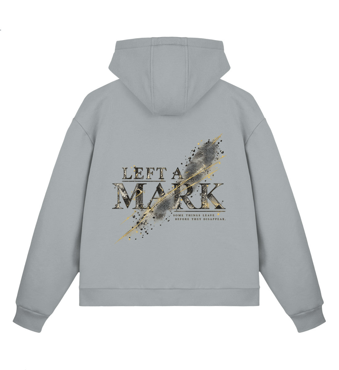 MAT LEFT A MARK — Boxy Zip Hoodie — Light Asphalt · vista prodotto