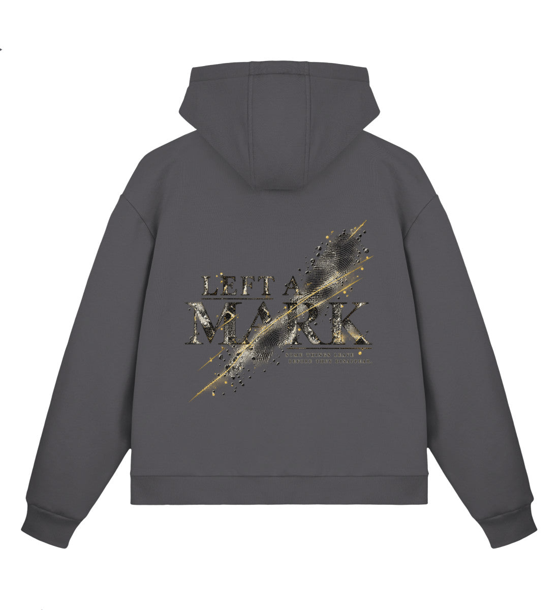 MAT LEFT A MARK — Boxy Zip Hoodie — Magnet · vista prodotto