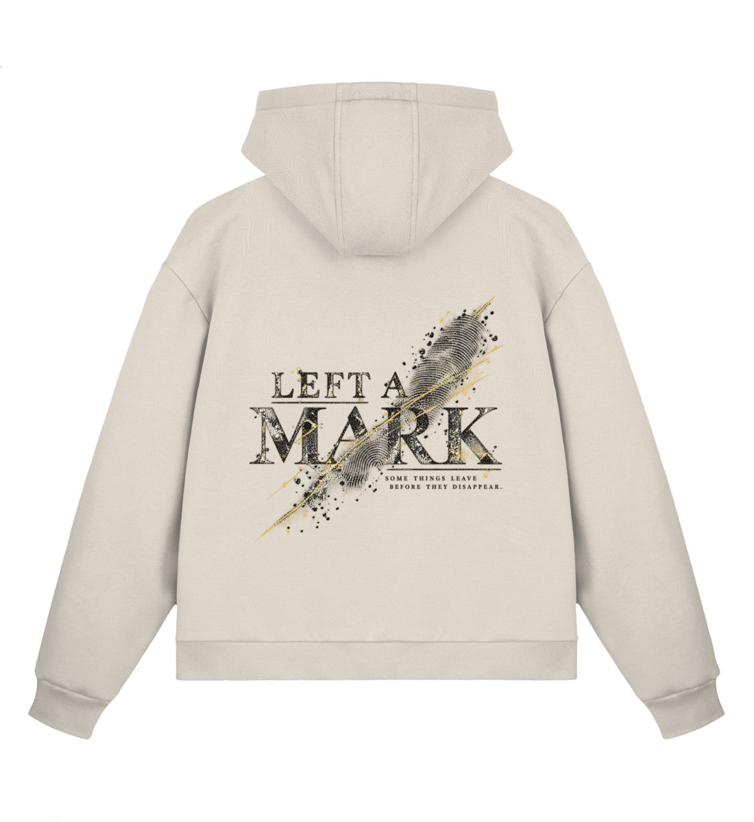 MAT LEFT A MARK — Boxy Zip Hoodie — White Sand · vista prodotto