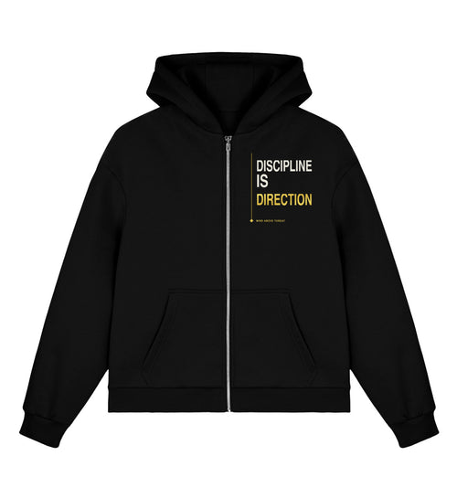 MAT DISCIPLINE — Boxy Zip Hoodie — Black · vista prodotto