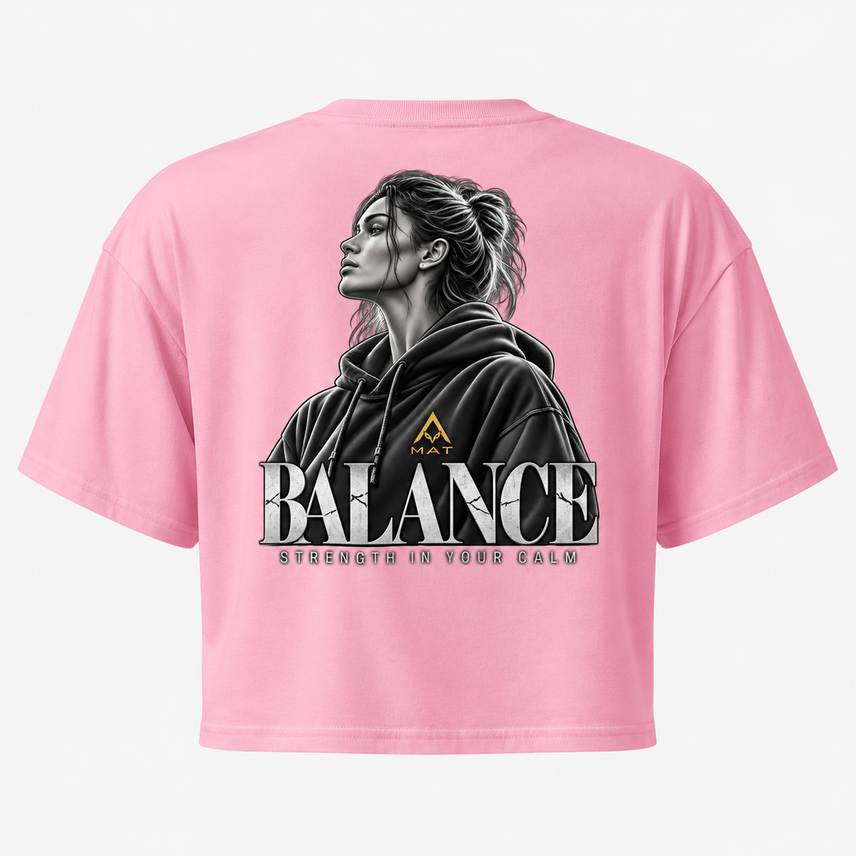 MAT BALANCE — Crop Tee rosa, retro