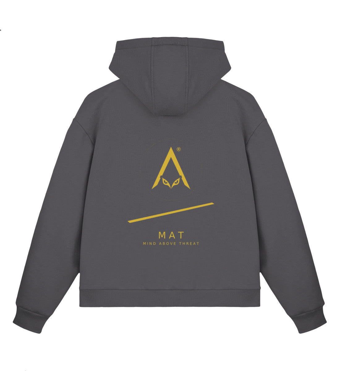 MAT DISCIPLINE — Boxy Zip Hoodie — Magnet · vista prodotto