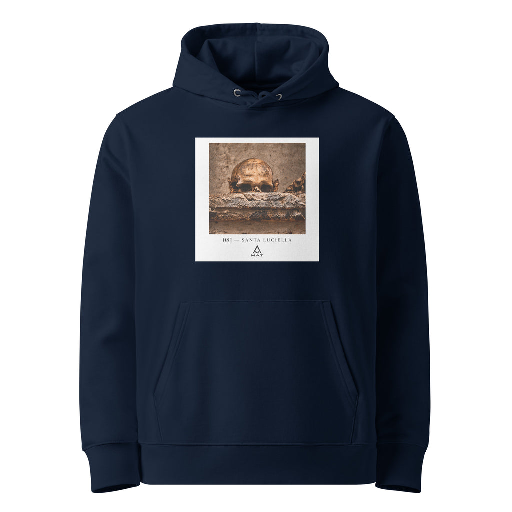 MAT Santa Luciella – felpa con cappuccio French Navy, fronte