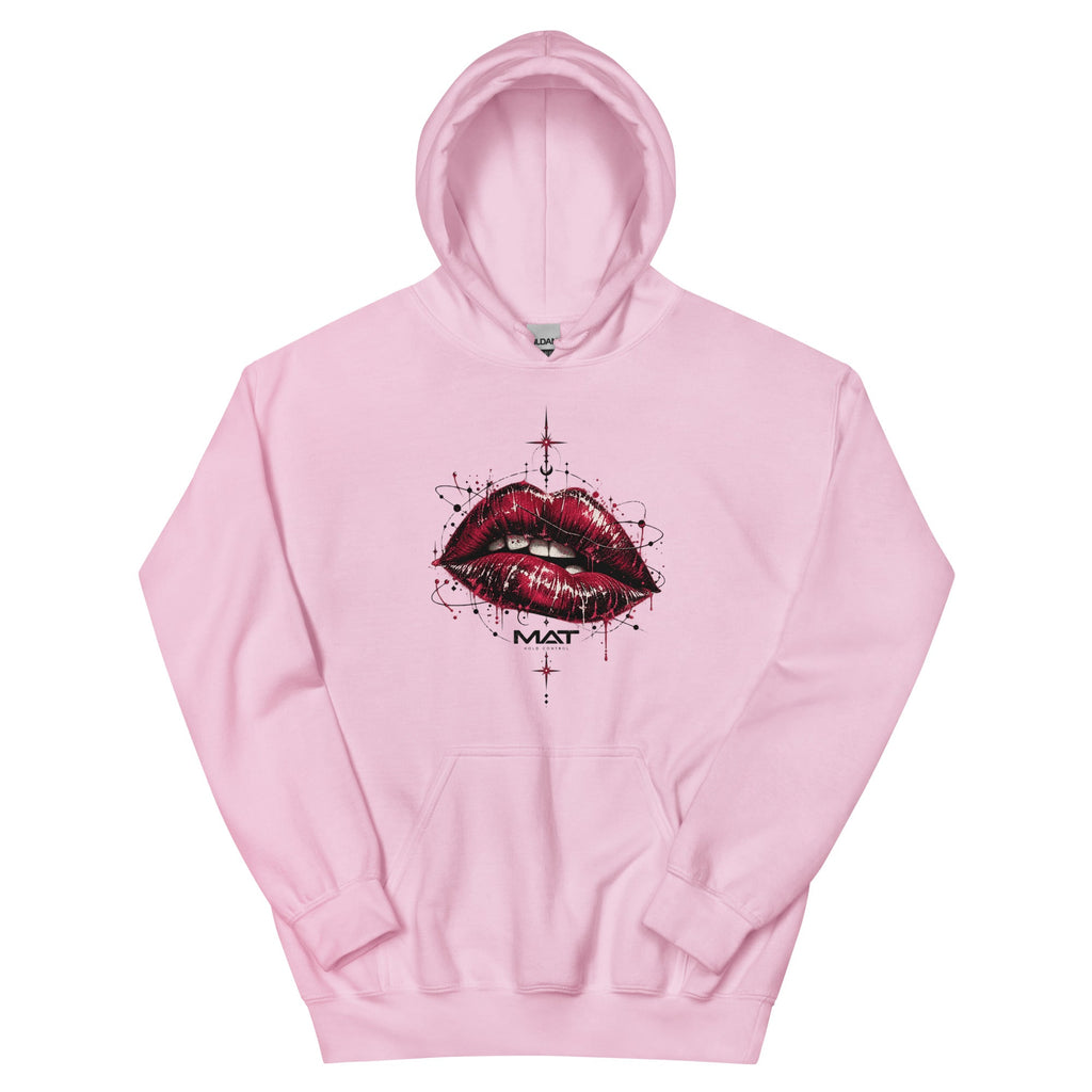 MAT KISS Light Pink Hoodie — mockup frontale