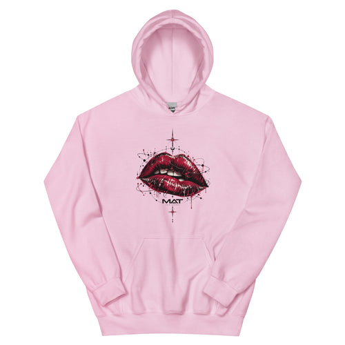 MAT KISS Light Pink Hoodie — mockup frontale