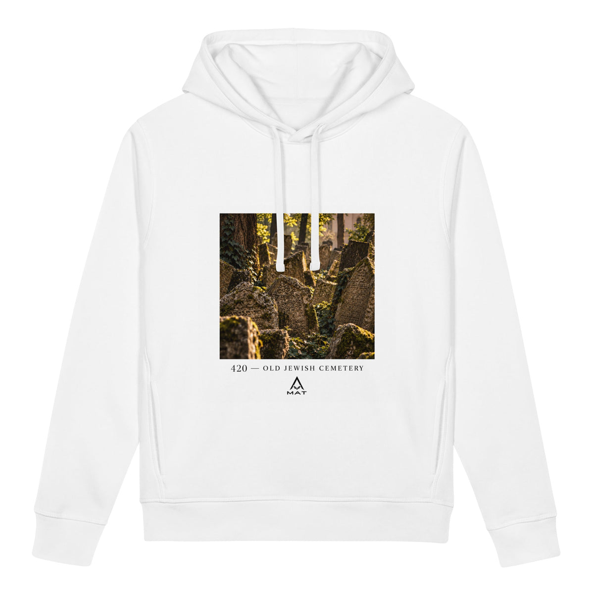 MAT 075 Fushimi Inari organic hoodie — white front