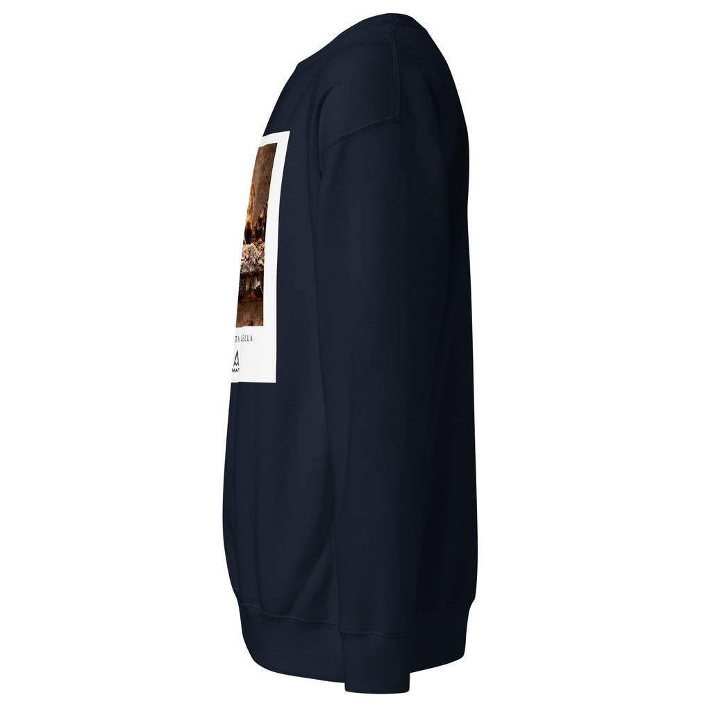 MAT Santa Luciella – felpa girocollo premium Navy Blazer, profilo sinistro
