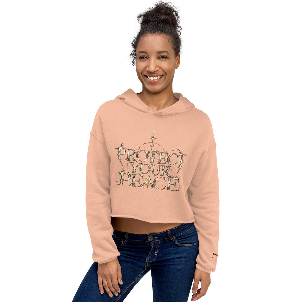 MAT PROTECT YOUR PEACE — Crop Hoodie — fronte
