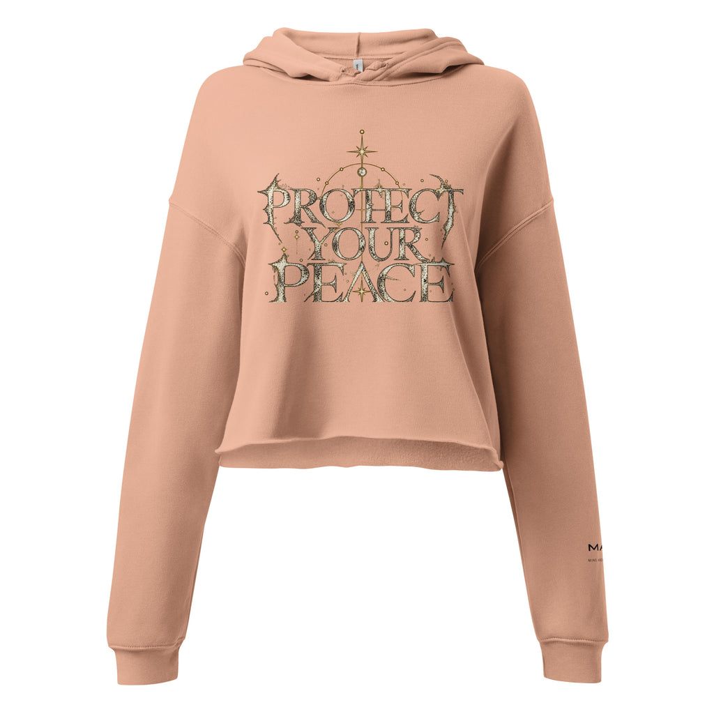 MAT PROTECT YOUR PEACE — Crop Hoodie — fronte