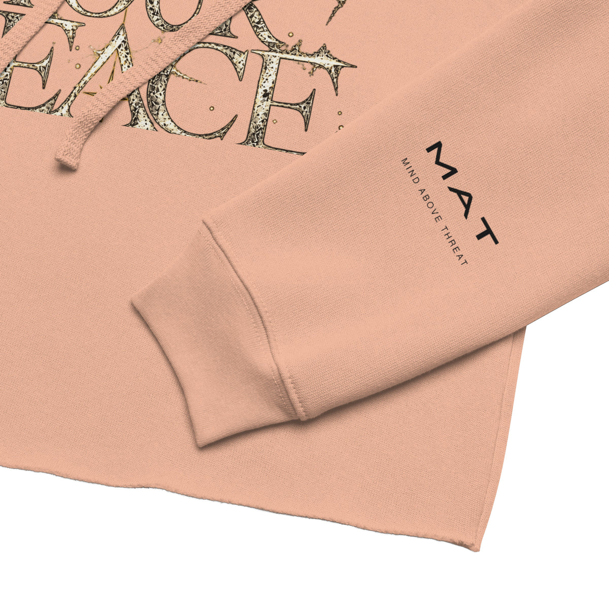 MAT PROTECT YOUR PEACE — Crop Hoodie — dettaglio