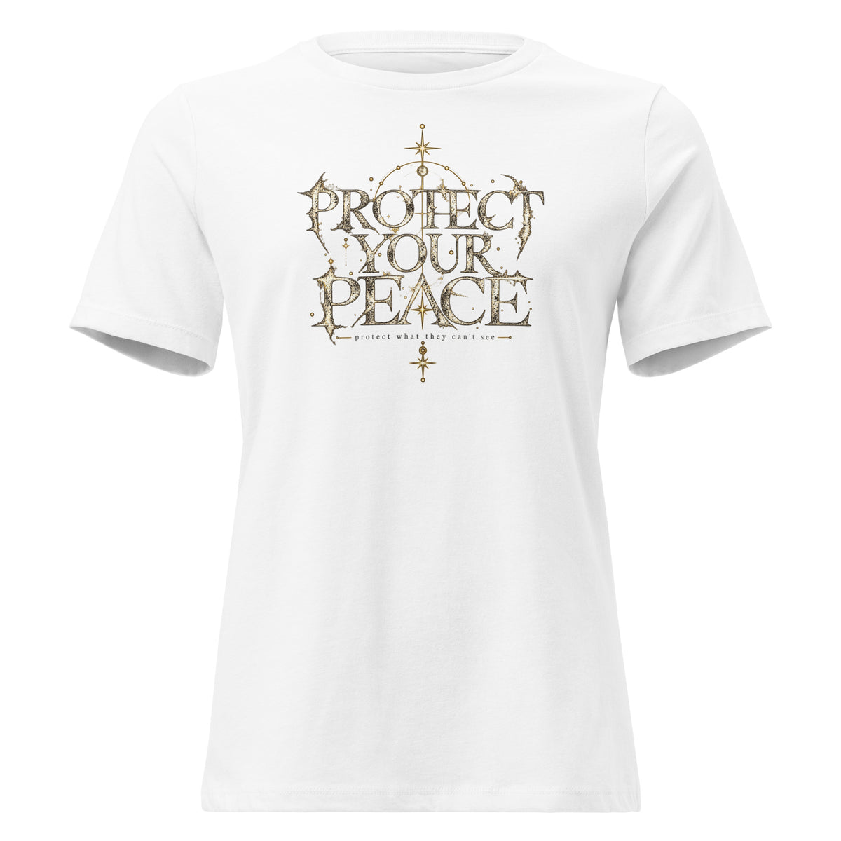 MAT PROTECT YOUR PEACE — Relaxed Tee Donna — fronte