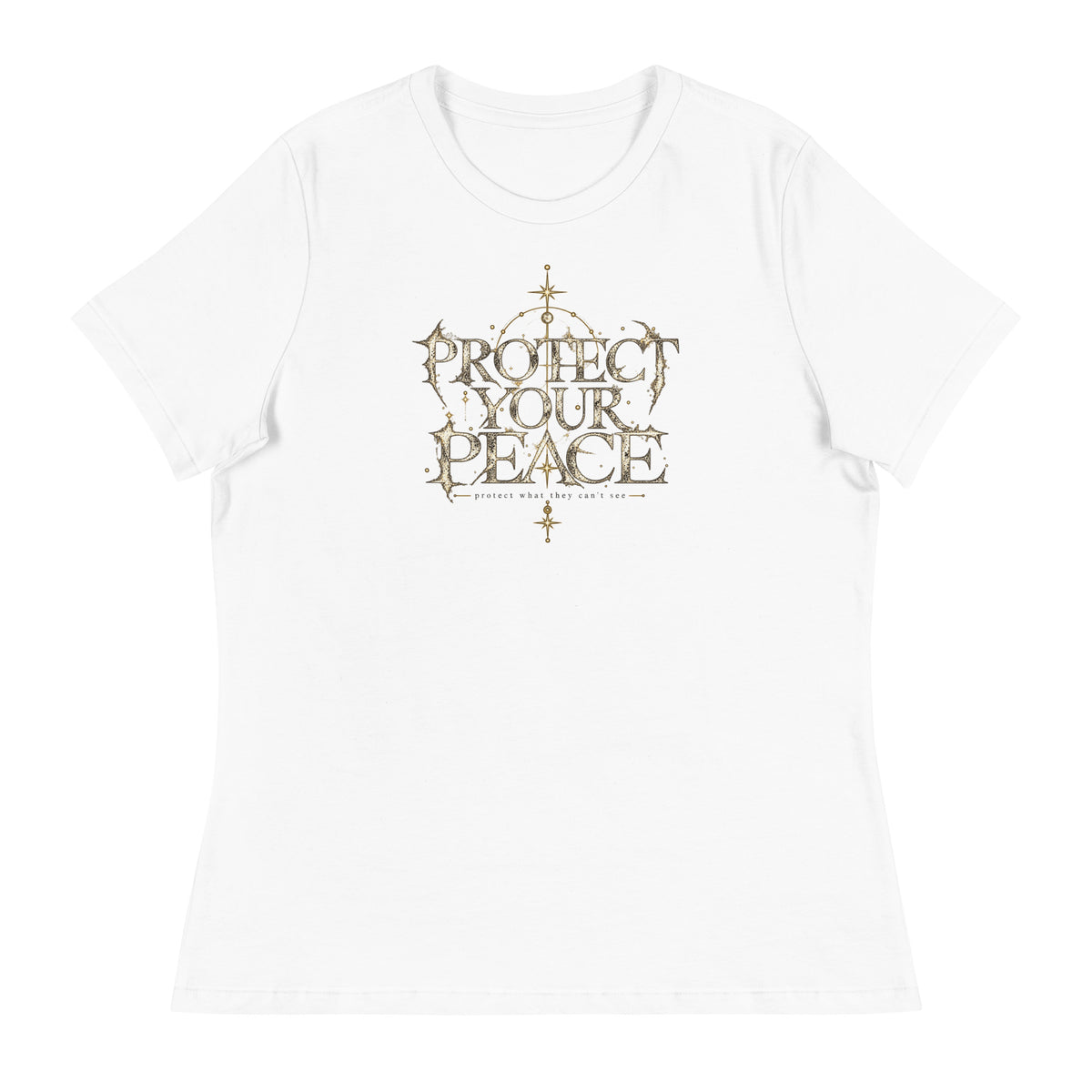 MAT PROTECT YOUR PEACE — Relaxed Tee Donna — fronte
